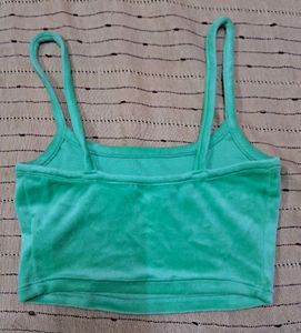 H&amp;m Green Crop Top