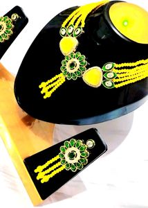 Yellow Pearl NECKLACE For Haldi