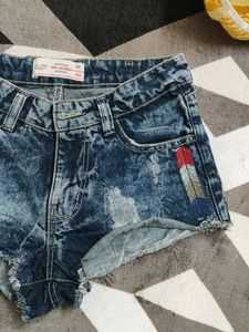 Denim Distressed Shorts