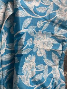Blue Floral Button-Up Dress