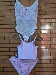 Combo Of  Three  Bodysuit  Top  N Panty