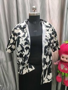 Floral Print Tie-Up Shirt