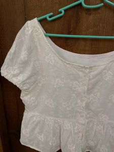 White Floral Top