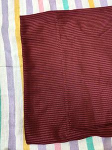 Maroon Striped Hizab Head Cap