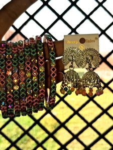 Beautiful Bangles With Earrings