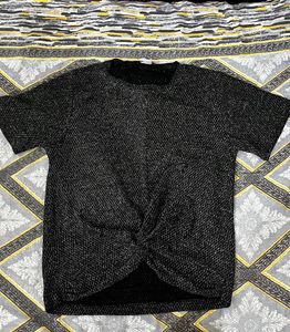 ✨ Classy Black Twist-Front Top – Perfect💯