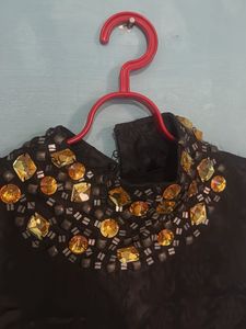 Elegant Black Embellished Dress