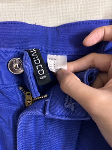 H&amp;M Electric Blue - Wide Leg Twill Trousers