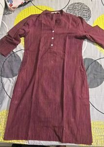 Elegant Brown Striped Kurta