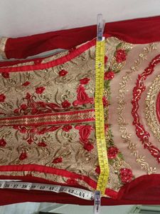 Elegant Red &amp; Gold Kurta