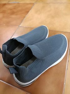 Gray Knit Sneakers