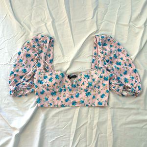 Zara Floral Cottage Core Puff Sleeves