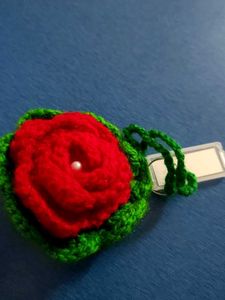 Crochet Flower Keychain