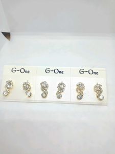 New 3 Pairs Studs N 1 Earring With Free POD BAGS