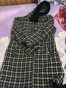 Black And White Long Coat For Sale