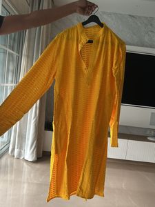 Fixed price Men’s ethnic yellow Kurta