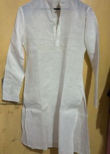 White Khadi Kurta For Men