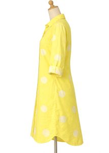 Yellow Polka Dot Shirt Dress