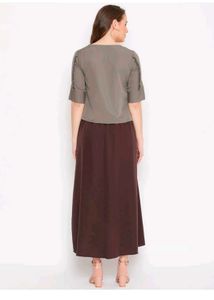 Elegant Brown Midi Dress