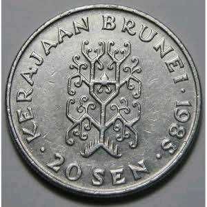 Brunei 20 Sen 1985 Coin