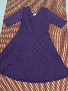 Purple Fit &amp; Flare Dress