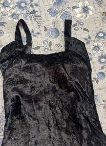 Black Velvet Midi Dress