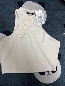 SHEIN Sleeveless Mandarin Collar Tank