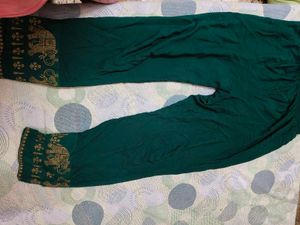 Smart Elephant Printed Green Pant Suit In Xl Size