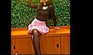 Pink Pleated Mini Skirt