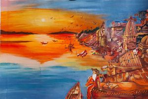 banaras ghat painting ❤️✨️