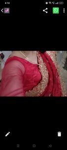 red colour soft net saree