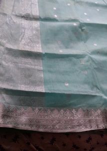 Light Blue Organza Saree