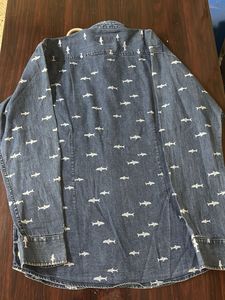 U.S.POLO ASSN Shark Print Denim Shirt