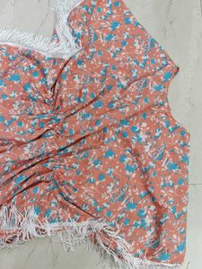 Floral Fringe Cover-Up