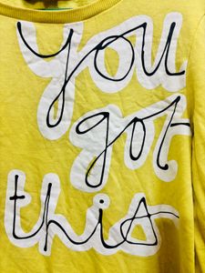 Women Yellow Sweatshirt