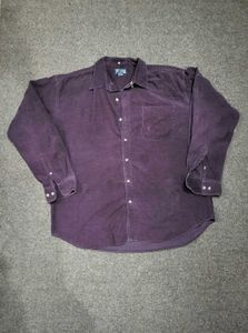 Burgundy Corduroy Button-Down Shirt &amp; Pant