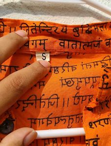 Orange Printed Kurta