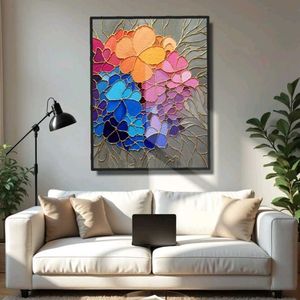 Gold Foil Flower Painting