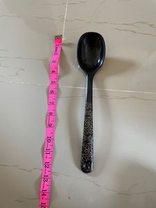 Black Long Spoon For Serving Vegetable