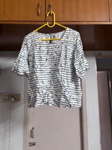“Bare Denim” Casual Top