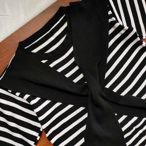 Striped Black &amp; White Top