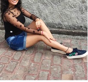 Denim Blue Embroidered Platform Shoes In Size 38