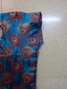 Peacock Print Kurta