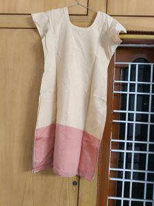 Elegant Beige &amp; Peach Salwar Kameez