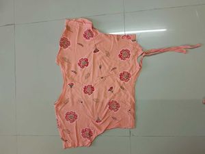 Floral Print oversized crop top