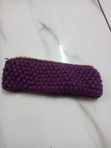 Crochet Purple Pouch