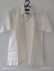 Vintage Cream Short-Sleeve Button-Down