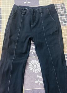 Women Stylish Black Solid Trouser