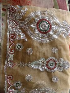 Embellished Net Saree With Blouse And Peticoat