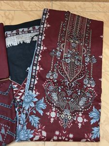 Self Embroidery Dress Material